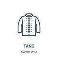 tang icon vector from fashion style collection. Thin line tang outline icon vector illustration Royalty Free Stock Photo