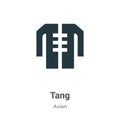 Tang vector icon on white background. Flat vector tang icon symbol sign from modern asian collection for mobile concept and web