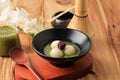 Tang Yuan with Matcha Soup