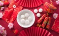 Tang Yuansweet dumplings balls, a traditional cuisine for Mid-autumn, Dongzhi winter solstice  and Chinese new year. Chinese Royalty Free Stock Photo