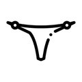 Tanga Pants Icon Vector Outline Illustration