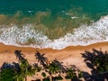 Tangalle tropical beach in Sri Lanka aerial view