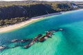 Tangalooma Shipwrecks off Moreton island, Queensland Australia Royalty Free Stock Photo