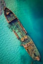 The Tangalooma Wreck in the centre