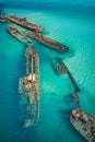 Tangalooma Wrecks at Moreton Island Royalty Free Stock Photo