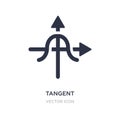 tangent icon on white background. Simple element illustration from Analytics concept