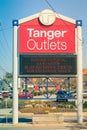 Tanger Outlet Entrance Sign Royalty Free Stock Photo