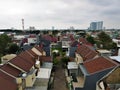 Beautiful aerial view, Casting Process in residential construction.