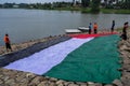 Palestine giant flag in Indonesia