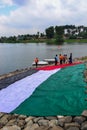Palestine giant flag in Indonesia