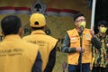 Deputy Secretary General for Winning Elections for the Java Region I Golkar Party DPP Andika Hazrumy wearing a Golkar party jacket