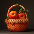 Tangerine Basket: A Deliciously Fresh And Artistic Display Of Apples