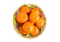 Tangerine basket mandarin Royalty Free Stock Photo