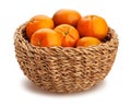 tangerine basket path isolated Royalty Free Stock Photo