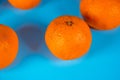 Tangerine on a beautiful background. High-quality background. Copy space