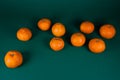 Tangerine on a beautiful background. High-quality background. Copy space