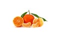 Tangerine, clementine or mandarin orange fruit Royalty Free Stock Photo