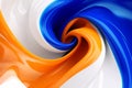 Tangerine Orange and Electric Blue: Modern Minimalist 3D Render