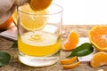 Tangerine and orange juice