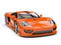 Tangerine orange modern super sports car