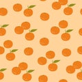 Tangerine seamless pattern