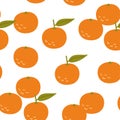 Tangerine seamless pattern