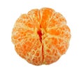 Tangerine segment on white.