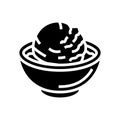 tangerine sorbet food snack glyph icon vector illustration