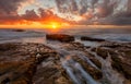 Tangerine sunrise over the ocean