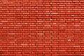 Tangerine tango colored brick wall background Royalty Free Stock Photo