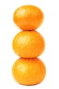 Tangerine three pyramid isolated