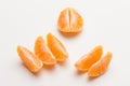 Tangerine orange-skinned sweet fruit of the citrus family