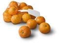 Tangerines, clementines on white