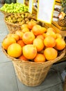 Tangerines, grapefruits and oranges in basket