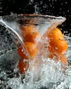 Tangerines and water