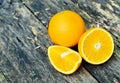 Tangerines on wooden