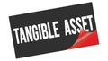 TANGIBLE ASSET text on black red sticker stamp