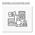 Tangible assets line icon