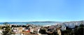 Tangier city beach in Tangier, Morocco. Tangier is a major city in northern Morocco. Tangier located on the North African coast at Royalty Free Stock Photo