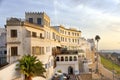 Cityscape of Tangier   Tanger . Tangier city and port, coastal landscape, Morocco. Royalty Free Stock Photo