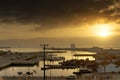 Tangier port, coastal landscape, Morocco. Royalty Free Stock Photo