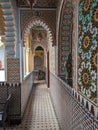 TANGIER, MOROCCO - APRIL 03, 2023 - Oriental decoration in the derelict old famous Hotel Continental in Tangier