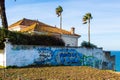 Hiphop Blue tags on a villa in Tangier Morocco