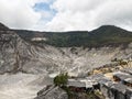 Tangkuban Perahu Volcano Crater Landscape in West Java, Indonesia Royalty Free Stock Photo