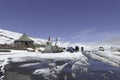 TANGLANG LA PASS, LADAKH , INDIA JULY 20, 2015: Tourists relaxing on the summit of the Tanglang La pass is the second highest