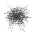 Tangle chaos abstract hand drawn messy scribble ball vector illustration.