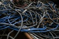 Tangle of Old Wires and Cables in Disarray Royalty Free Stock Photo
