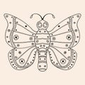 Tangle Patterns stylized Butterfly
