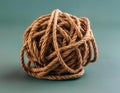 A tangled ball of rope symbolizing the confusion Royalty Free Stock Photo