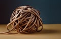 A tangled ball of rope symbolizing the confusion Royalty Free Stock Photo